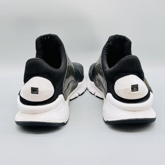 Nike Shoes Mens 10 Black Sock Dart Slip On Perforated Strap Running Sneakers - Picture 6 of 10